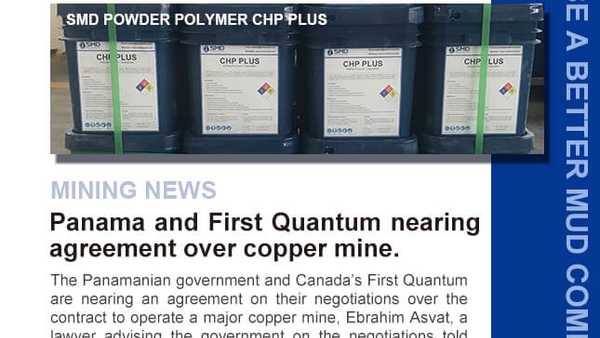 Panama and First Quantum nearing agreement over copper mine.